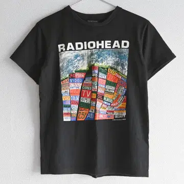 라디오 헤드 RADIOHEAD 프린트 티셔츠 블랙