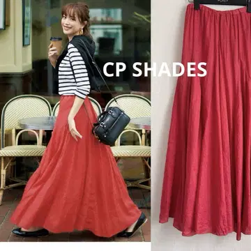 CP SHADES*론 헤르만 릴리 스커트 린넨 빨간색 CP SHADES