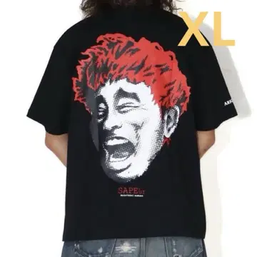 SAPEur 사풀 하마다 마코토 콜라보 한정판 티셔츠 블랙 XL