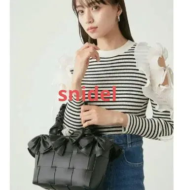 snidel 리본 백 블랙