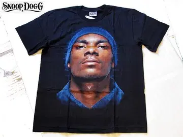 Snoop Dogg 얼굴 프린트 티셔츠 블랙