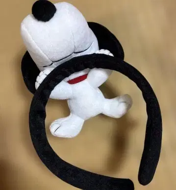 스누피 봉제 인형 머리띠