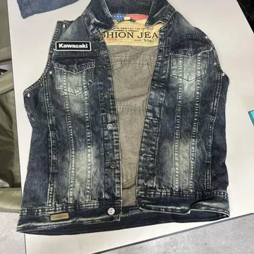 가와사키 XL 데님 베스트 FASHION JEAN