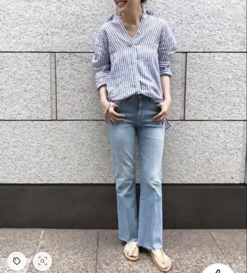 Deuxieme Classe Linen 스트라이프 셔츠