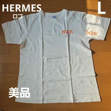 레어 새상품급 HER MES 로고 티셔츠 L 사이즈 화이트