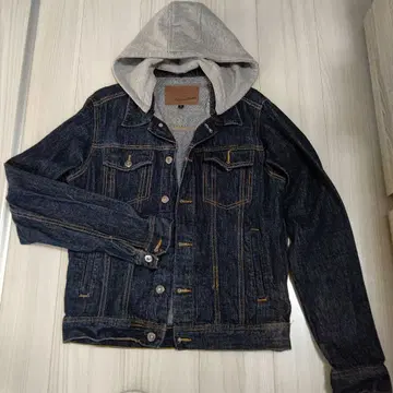 Nylans Jeans 후드 부착 데님 자켓 L