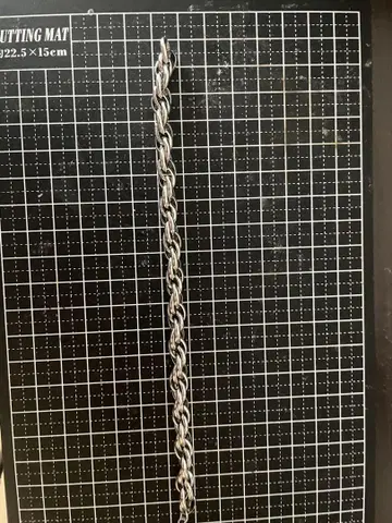 실버 컬러 체인 팔찌 약 22.5cm