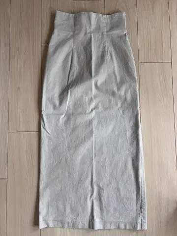 베이지 데님 타이트 스커트