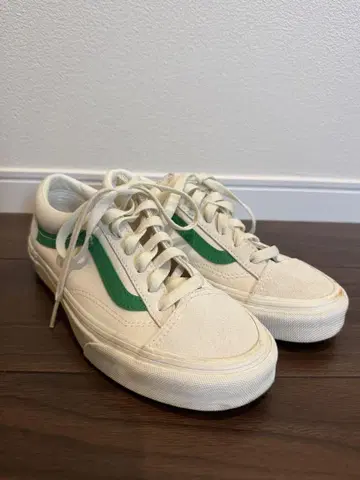 Vans 화이트/그린 스니커즈 24.0