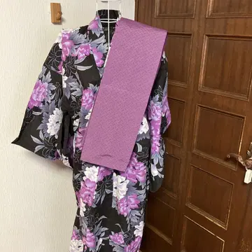 유카타 및 오비 보라색 계열