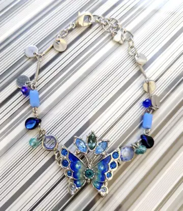 ANNA SUI 안나수이 나비 모티브 팔찌 레어 블루