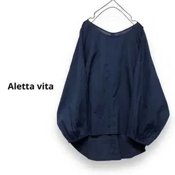 Aletta vita 캔 브릭 코튼 소매 개더 돌먼 블라우스