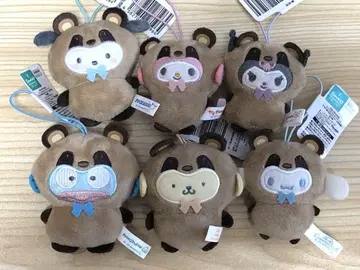 산리오 동물 인형옷 마스코트 너구리 편 전 6종 컴플리트 세트