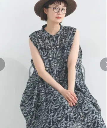 lupilien 루피리안 보타니컬 프린트 슬리브리스 원피스 인도 면