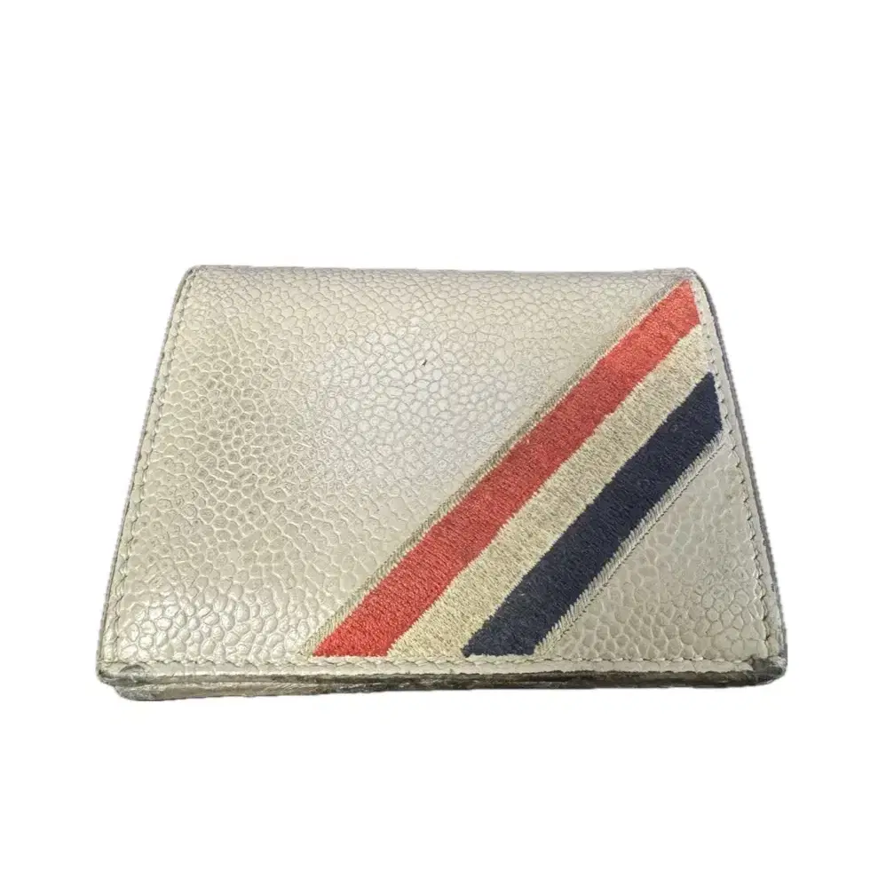 折りたたみ財布 THOM BROWNE DOUBLE CARD HOLDER IN PEBBLE GRAIN LEATHER Pebble Grain Leather Double Card Holder | Thom Browne