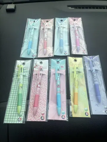 산리오 캐릭터 3색 볼펜 9종 세트 묶음 판매 산리오 새상품