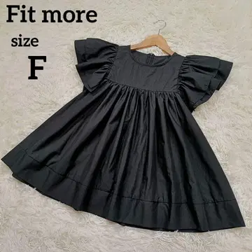 Fit more 핏 모어 블라우스 프릴 A 라인 블랙 검정