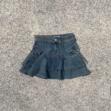 일점물 y2k 00s 빈티지 디자인 데님 스커트