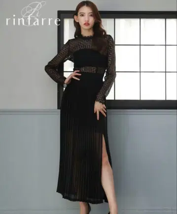 린 퍼 블랙 의류 원피스