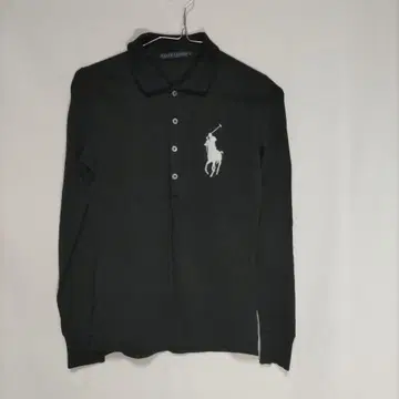 Ralph Lauren 블랙 긴팔 피케 셔츠 빅 포니