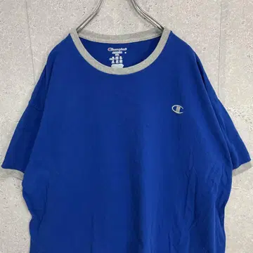 챔피온 링거 블루 자수 로고 오버 사이즈 티셔츠 2XL