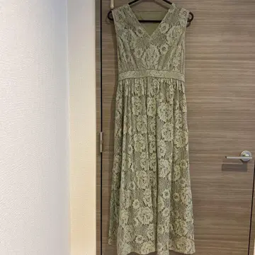 레이스 드레스 올리브 그린