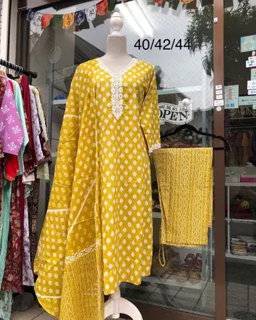 쿠르타, 팬츠, 숄 (3세트)