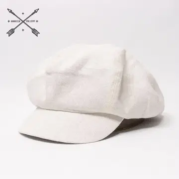 새상품 QUARTER GALLERY 코튼 린넨 헌팅 캡 화이트