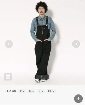 Schott 오버롤 블랙 XL