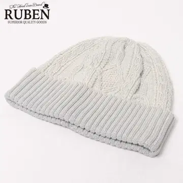 새상품 RUBEN 루벤 워시드 가공 코튼 니트 와치 니트 모자