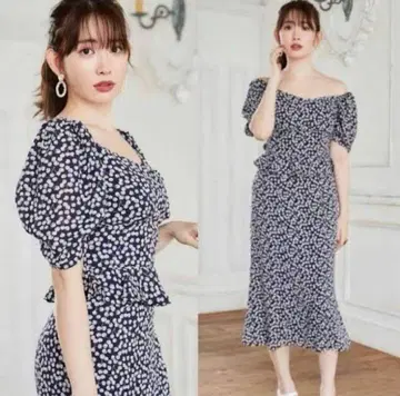 헤르립토 체리 패턴 투피스