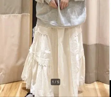 SM2 절개 레이스 페티코트 아이보리