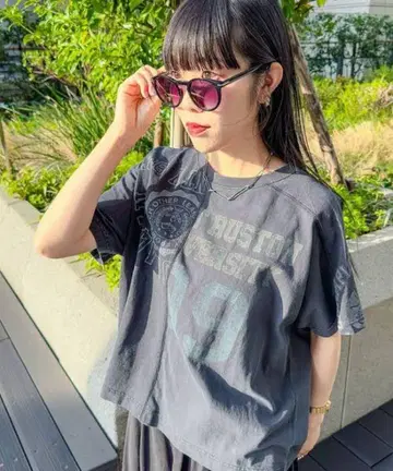 니코앤드 가먼트 다이 리메이크풍 티셔츠 스모크 L 사이즈
