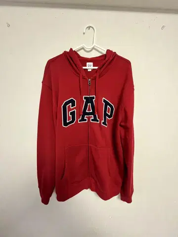 GAP 빨간색 풀 집업 후드티 L 사이즈