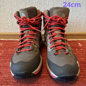 THE NORTH FACE 등산화 브라운/레드 24cm