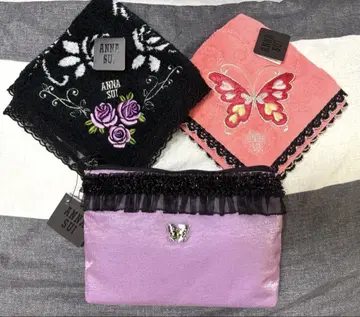 ANNA SUI 핸드 타월, 파우치 세트