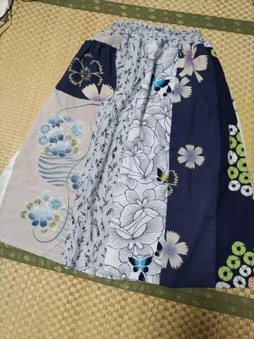 유카타 리메이크 개더 스커트
