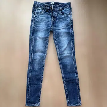 로데오 크라운 다크 블루 슬림 핏 데님 25인치