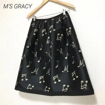 M'S GRACY 엠즈 그레이시 음표 패턴 스커트 사이즈 38