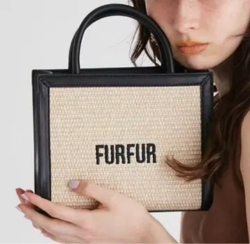 FURFUR 라피아 로고 토트백 2way 숄더백 바스켓백