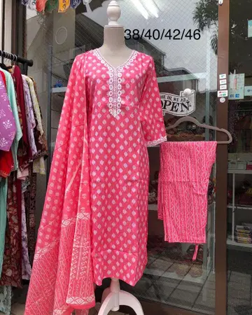 쿠르타, 팬츠, 숄 (3세트)
