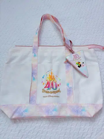 디즈니 40주년 토트백 드림 고 라운드 미키 미니 새상품급