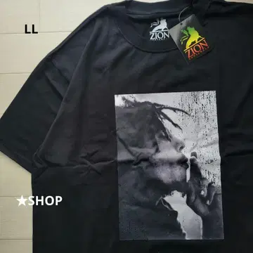 ZION 자이언 밥 말리 허스키 프린트 반팔 티셔츠 LL