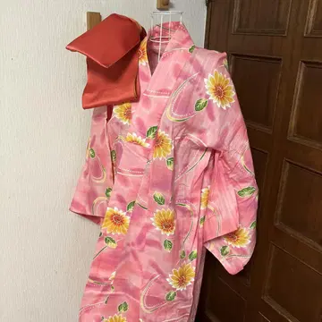 유카타 및 오비 핑크 계열