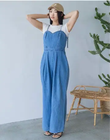 PORTEMO 와이드 팬츠 데님 살로펫