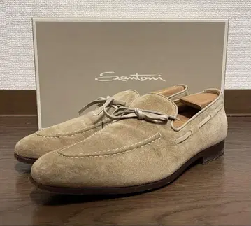 SANTONI 산토니 스웨이드 베이지 로퍼