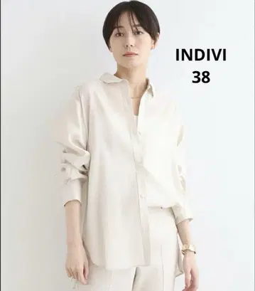 인디비 [세탁 가능] 성인용 시어 오버 셔츠 베이지 미사용 38