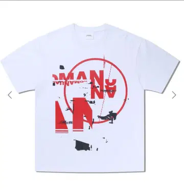 NOMANUAL(노매뉴얼) 프린트 반팔 티셔츠 M 미사용 새상품