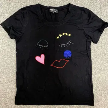 SONIA RYKIEL 소니아 리키엘 티셔츠 블랙 스팽글 M
