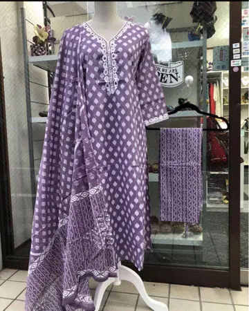 쿠르타, 팬츠, 숄 (3세트)